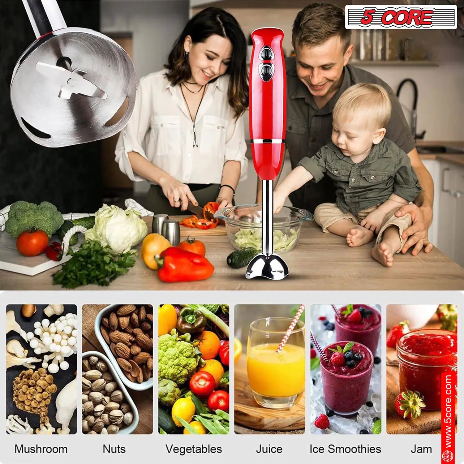 5Core Immersion Hand Blender