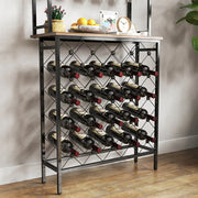 Tall Wine Holder Stand With Wine Glass Holder Frugal Finds Galore
