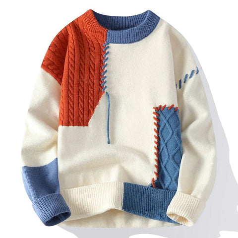 Colorblock Men's Pullover Sweater Frugal Finds Galore