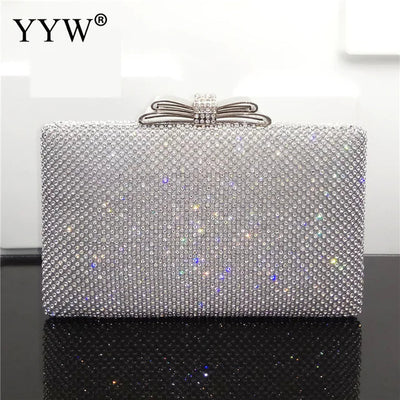 Silver Glitter Evening Clutch Purse for Women Frugal Finds Galore