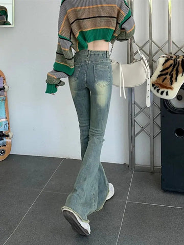 Flare Jeans Women Skinny High Waist Frugal Finds Galore
