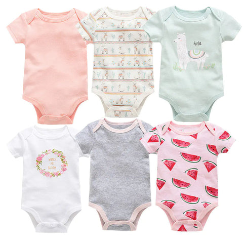 Baby Onesie Set, 6 Pieces Short Sleeve Outfit Frugal Finds Galore