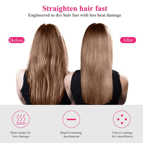 2-in-1 Electric Hair Dryer Straightener Curler Volumizing  Comb Frugal Finds Galore