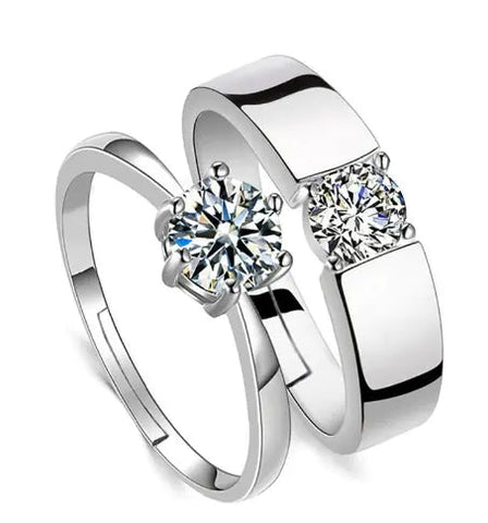 One Carat Six-Claw Diamond Ring with Zircon Accents Frugal Finds Galore