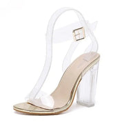 Jelly Crystal Leopard Open Toed High Heels Frugal Finds Galore