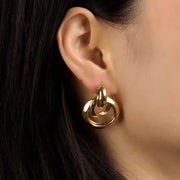 Interlocking Metal Hoop Earrings Frugal Finds Galore