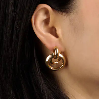 Interlocking Metal Hoop Earrings Frugal Finds Galore