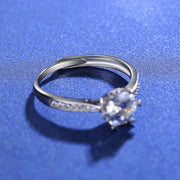 Sterling Silver 1 Carat Moissanite Snow Ring Frugal Finds Galore