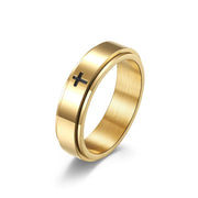 Minimalist Cross Rotatable Stainless Steel Ring Frugal Finds Galore
