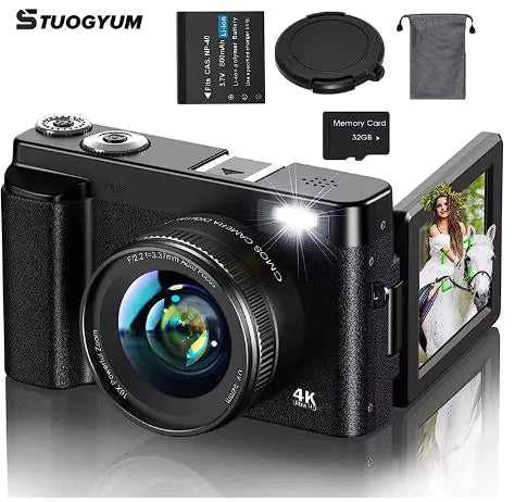 Compact Camera with Flip Screen