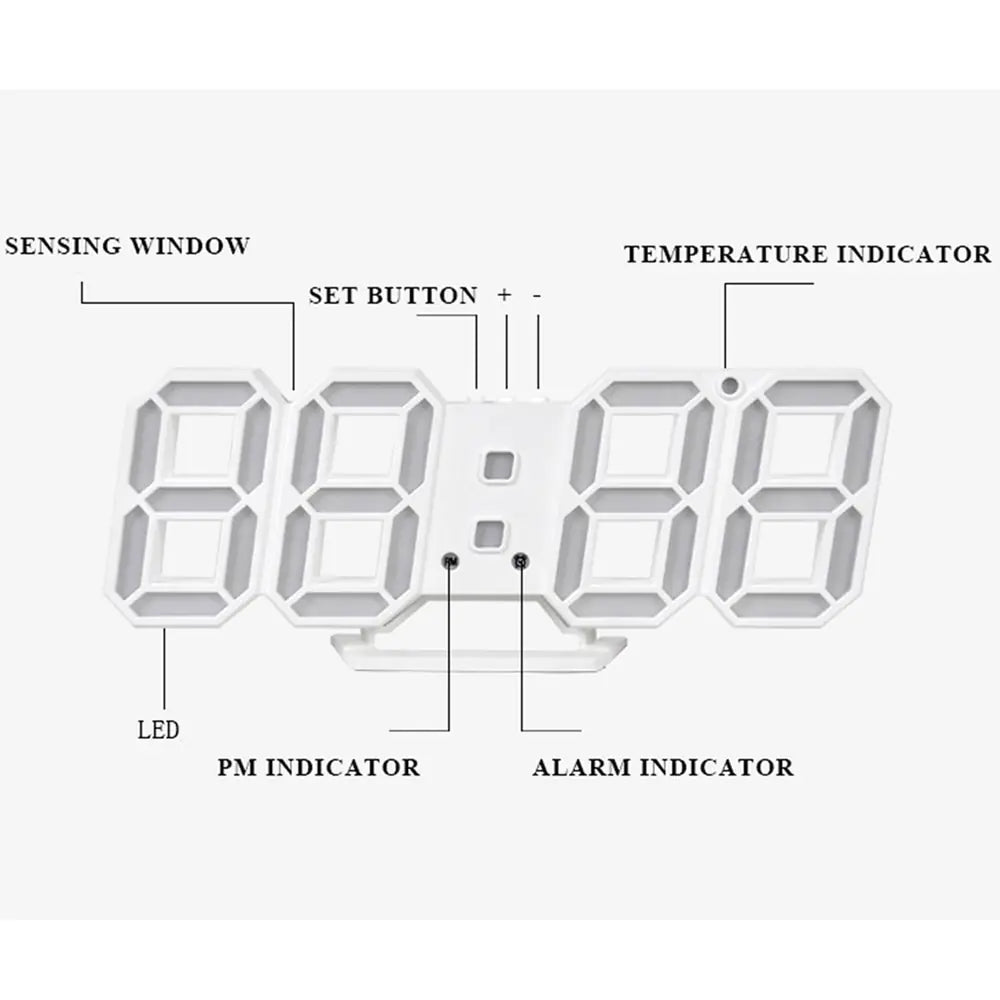 Digital Desk Clock With Temperature