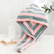 Coral Fleece Microfiber Hair Drying Towel and Shower Cap Frugal Finds Galore