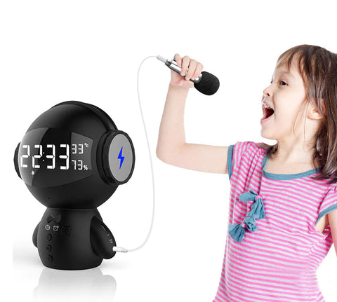 Speaker Robot Alarm Clock Mini Speaker Frugal Finds Galore