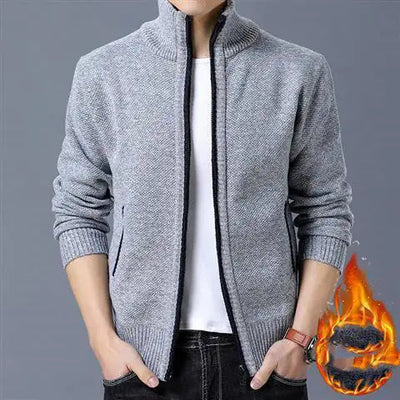 Winter Men Sweater Coat Thick And Velvet Frugal Finds Galore