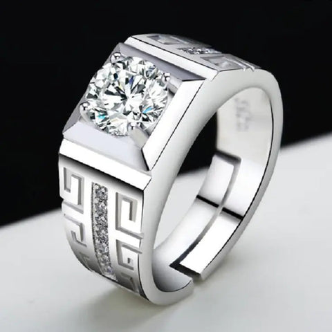 Sterling Silver Fortune Character Ring with Mulberry Stone Frugal Finds Galore