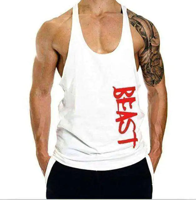 Camiseta deportiva sin mangas con estampado de bestias