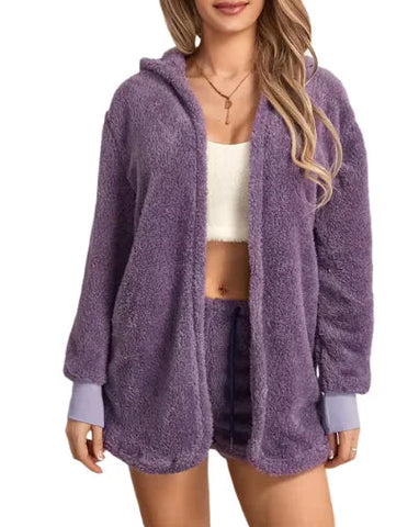 Women's Cozy Plush Loungewear Set Frugal Finds Galore