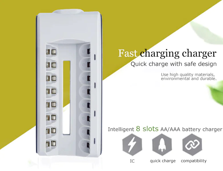 8 Slot Battery Charger