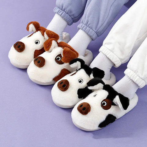 Cartoon Couple Cotton Anti-Slip Slippers Frugal Finds Galore