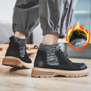 Men's High-Top Leather Martin Military Boots Frugal Finds Galore