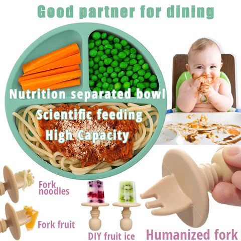 BPA Free Silicone 3-Piece Children's Feeding Set Frugal Finds Galore