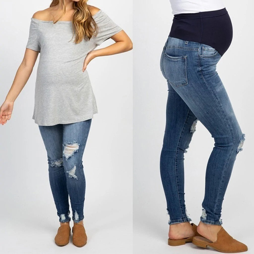 Maternity Ripped Jeans