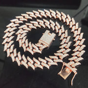 Alloy Dragon Tooth 16mm Cuban Link Necklace Frugal Finds Galore