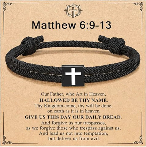 Milan Rope Braided Cross Bracelet Frugal Finds Galore