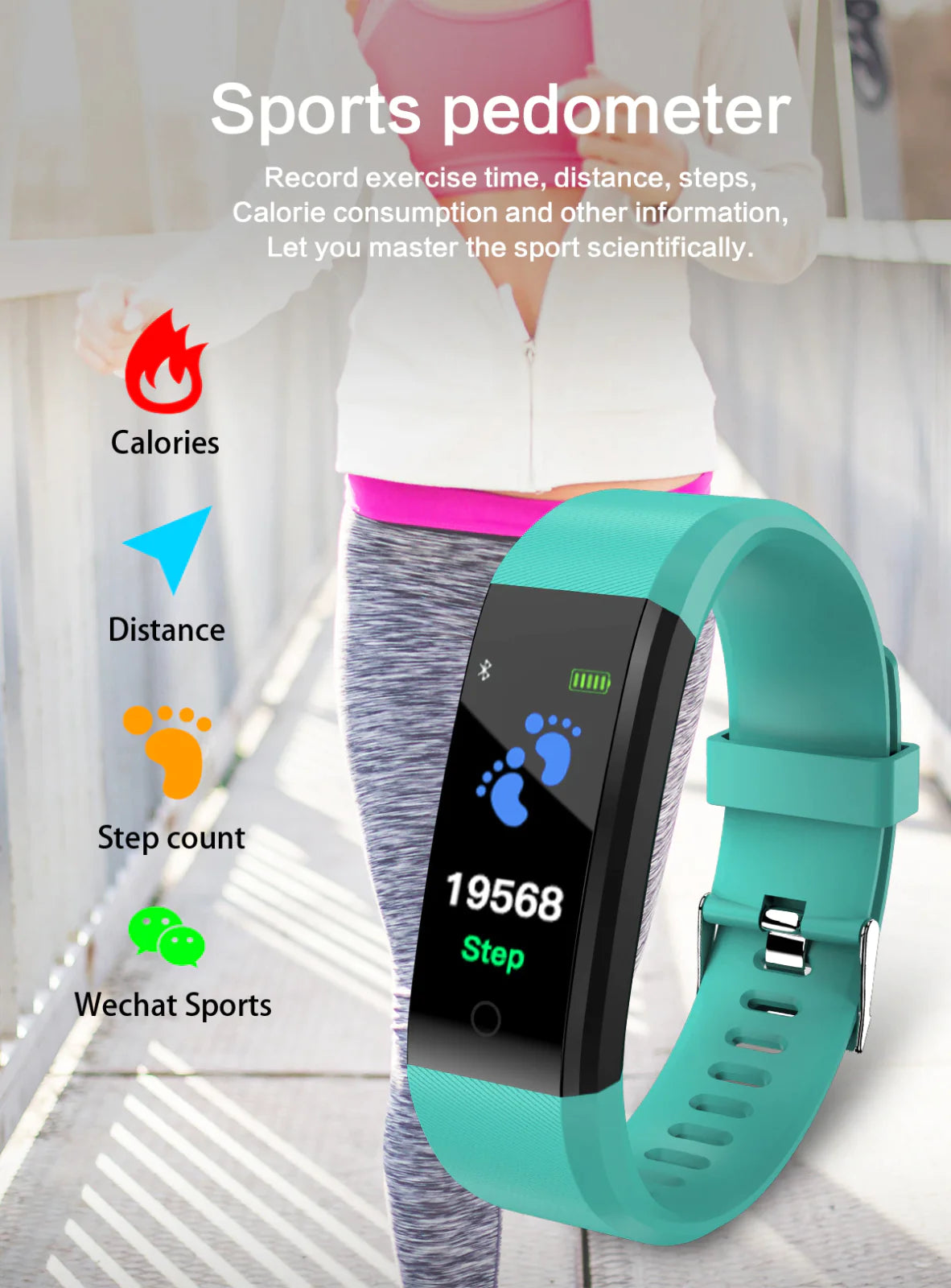 Reloj inteligente de fitness con monitor de actividad y frecuencia cardíaca para mujeres y hombres, monitor de presión arterial y oxígeno