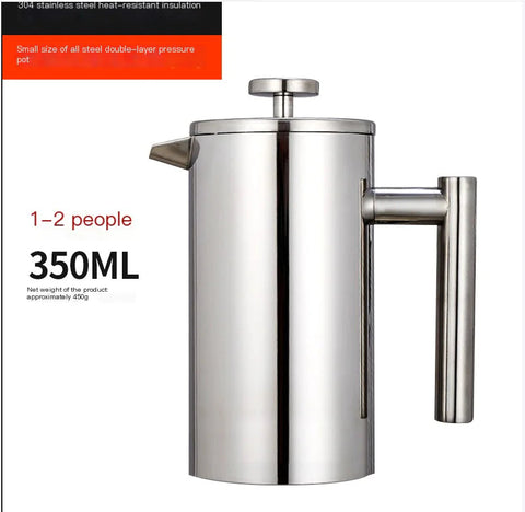 Stainless Steel Double-Layer French Press Coffee Pot Frugal Finds Galore