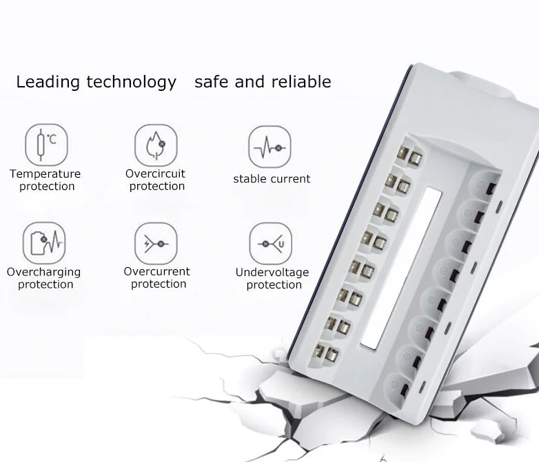 8 Slot Battery Charger