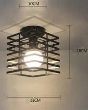 Vintage Black Iron Cage Ceiling Lamp for Home Lighting Frugal Finds Galore