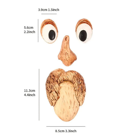 Funny Old Man Tree Face Decoration for Yard Art (1pc) Frugal Finds Galore