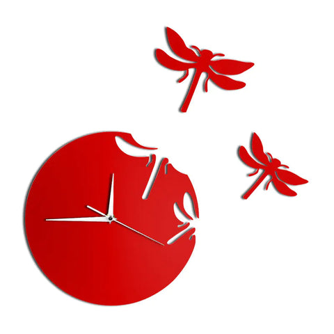 DIY Acrylic Dragonfly Wall Clock for Living Room Decor Frugal Finds Galore