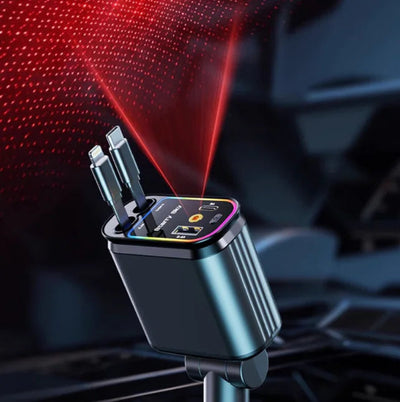 Starry Sky Flexible Wire Car Charger, 120W Fast Charging (Type-C & Apple Compatible) Frugal Finds Galore