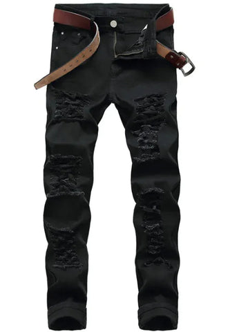 Ripped Stretch Denim Pants Frugal Finds Galore