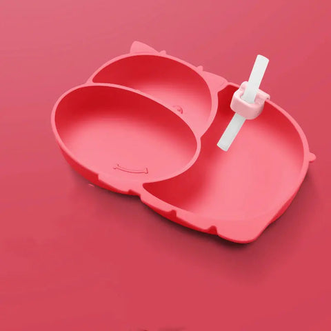 Silicone Baby Feeding Plate with Suction and Utensils Set Frugal Finds Galore