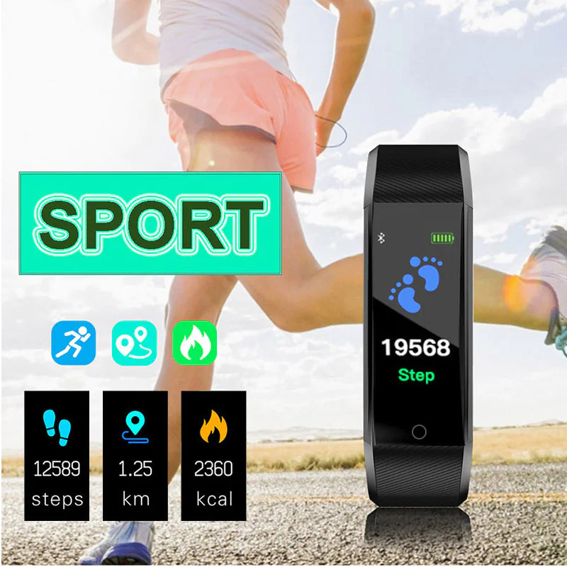 Reloj inteligente de fitness con monitor de actividad y frecuencia cardíaca para mujeres y hombres, monitor de presión arterial y oxígeno