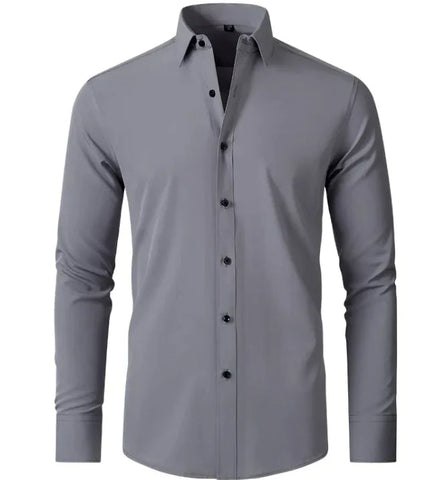 Men's Wrinkle-Free Elastic Business Shirt Frugal Finds Galore