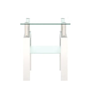 1-Piece Modern Tempered Glass End Table Frugal Finds Galore