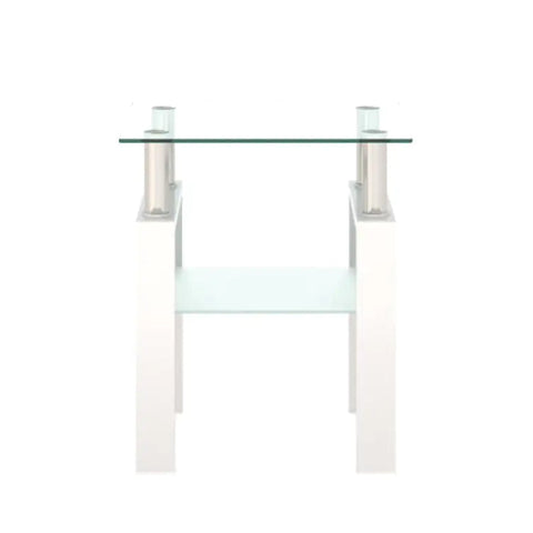 1-Piece Modern Tempered Glass End Table Frugal Finds Galore