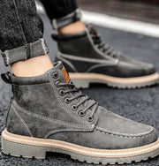 Men's Retro Fashion Casual Leather Tooling Boots Frugal Finds Galore