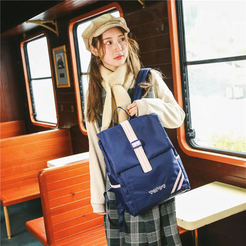 Trendy USB Vintage-Style School Backpack Frugal Finds Galore