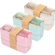 3-in-1 Bento Box Set with Utensils and Dividers Frugal Finds Galore