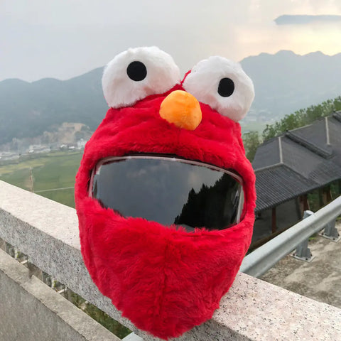 Plush Helmet Liner for Motorcycle with Big Eyes Frugal Finds Galore