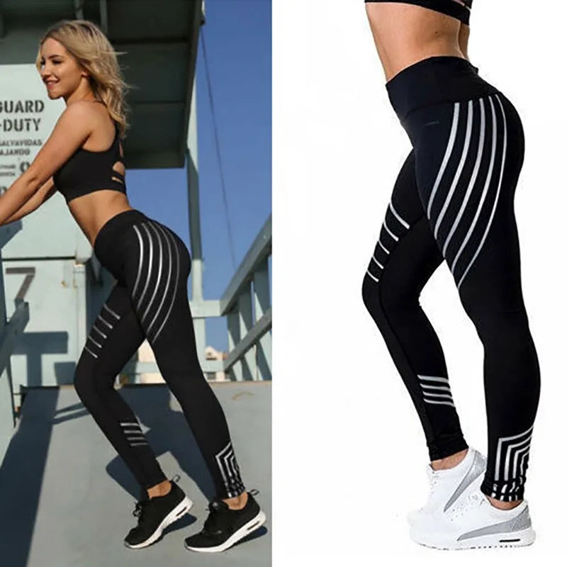 Leggings deportivos Kaminsky New Woman: pantalones de entrenamiento elásticos y brillantes