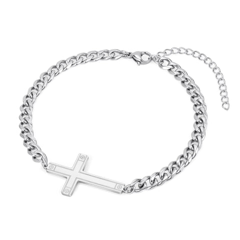 Silver Cross Bracelet Frugal Finds Galore