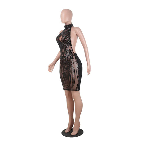 Sequin Sheer Back Dress Frugal Finds Galore