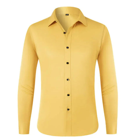Men's Wrinkle-Free Elastic Business Shirt Frugal Finds Galore