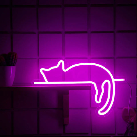LED Neon Cat Wall Decor for Indoor/Outdoor Lighting Frugal Finds Galore